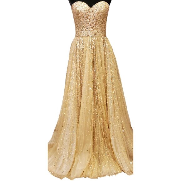 Wow Luxurious Couture Designer Evening Party Prom Glamorous Ballgown Gown Dress - Picture 10 of 16